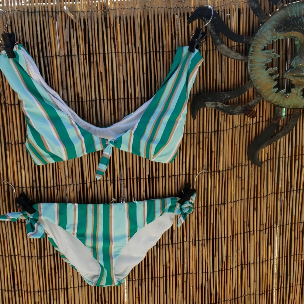 Nwot raisins two piece tie bikini